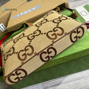Gucci Jumbo Gg Messenger Bag Camel And Ebony Jumbo Gg Canvas For Women  9.6In24.5Cm Gg 703468 92Thf 1000