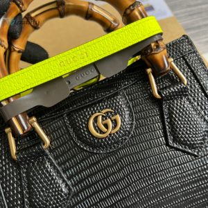 Gucci Lizard Mini Tote Bag Green For Women Womens Bags 7.9In20cm Gg
