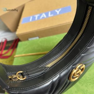 Gucci Marmont Half Moon Shaped Mini Bag Black For Women Womens Bags 8.5In22cm Gg 699514 Dtdht 1000