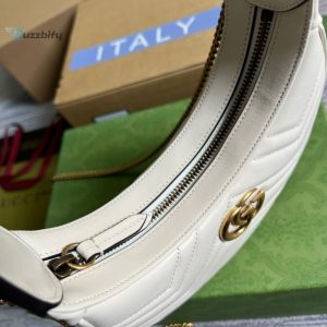 Gucci Marmont Half Moon Shaped Mini Bag White For Women Womens Bags 8.5In22cm Gg 699514 Dtdht 9022