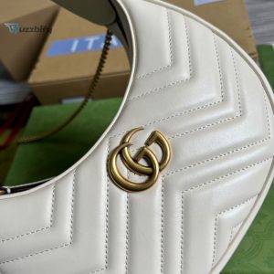 Gucci Marmont Half Moon Shaped Mini Bag White For Women Womens Bags 8.5In22cm Gg 699514 Dtdht 9022