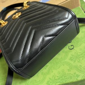Gucci Marmont Matelasse Mini Bag Black For Women Womens Bags 7.5In19cm Gg 696123 Dtdht 1000