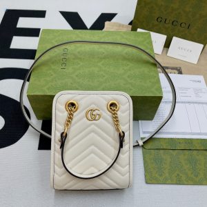 Gucci Marmont Matelasse Mini Bag White For Women Womens Bags 7.5In19cm Gg 696123 Dtdht 9022