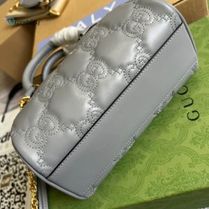 Gucci Matelasse Top Handle Bag Black For Women Womens Bags 7.5In19cm Gg 702251 Um8hg 1046