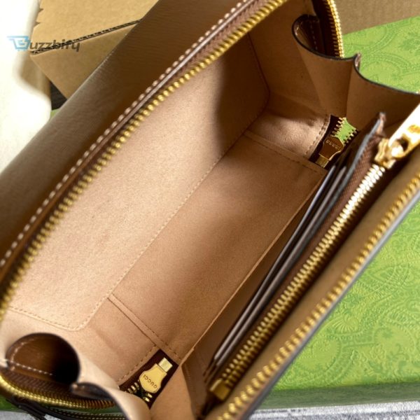 gucci supreme mini bag with interlocking g beige and ebony gg supreme canvas and brown for women 9in 9 9cm gg buzzbify 9 9