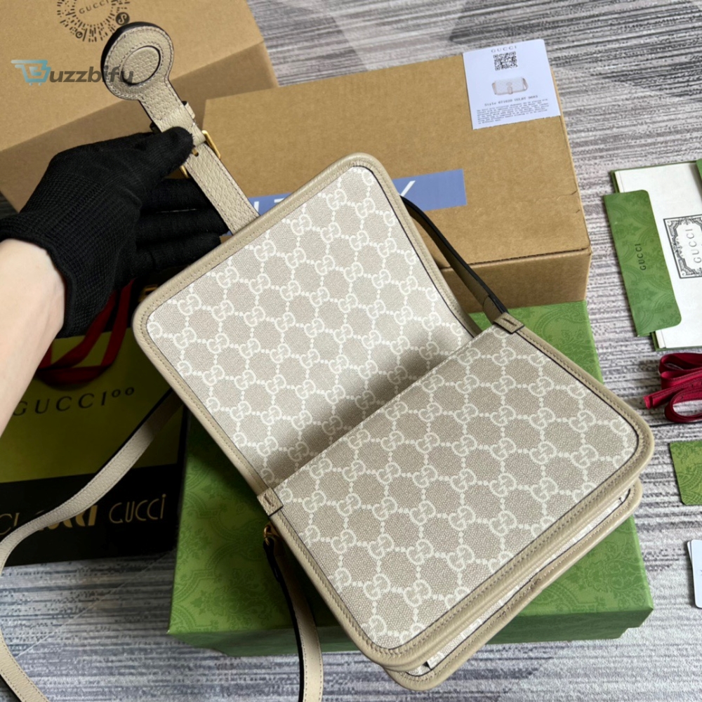 Gucci Mini Shoulder Bag With Interlocking G Beige For Women, Women’s Bags 7.9in/20cm GG 671620 UULBT 9683 