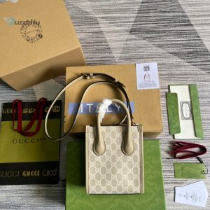 Gucci Mini Tote Bag With Interlocking G Beige For Women Womens Bags 7.8In20cm Gg 671623 Uulbt 9683