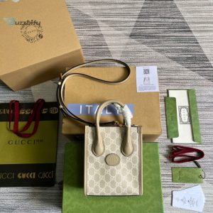 Gucci Mini Tote Bag With Interlocking G Beige For Women Womens Bags 7.8In20cm Gg 671623 Uulbt 9683