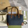 gucci ophidia gg medium tote dark blue and ivory eco washed organic gg jacquard denim for women 15in38cm gg 631685 2kqgg 8375 buzzbify 1