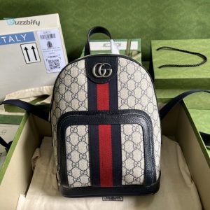 gucci ophidia gg small backpack beige and blue gg supreme canvas for women 11