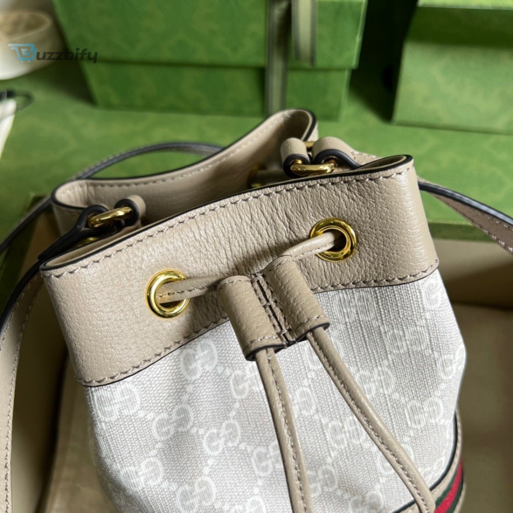 Gucci Ophidia Mini GG Bucket Bag White For Women, Women’s Bags 7.5in/19cm GG 