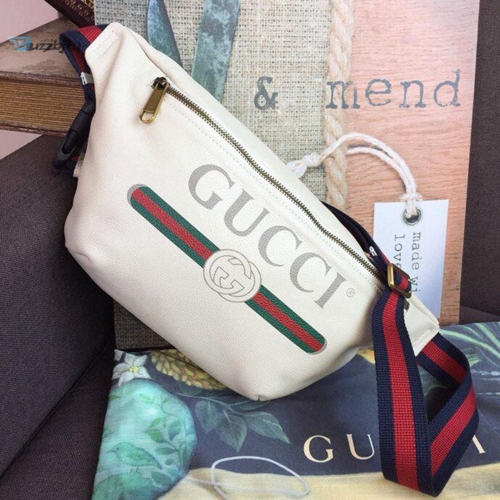 Gucci Print Waist Belt Bag White For Women And Men 15in/39cm GG 530412 