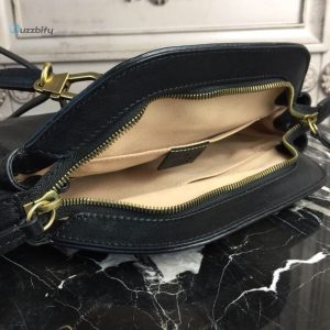 Gucci Rebelle Medium Top Handle Bag Black For Women 10.7In27cm Gg