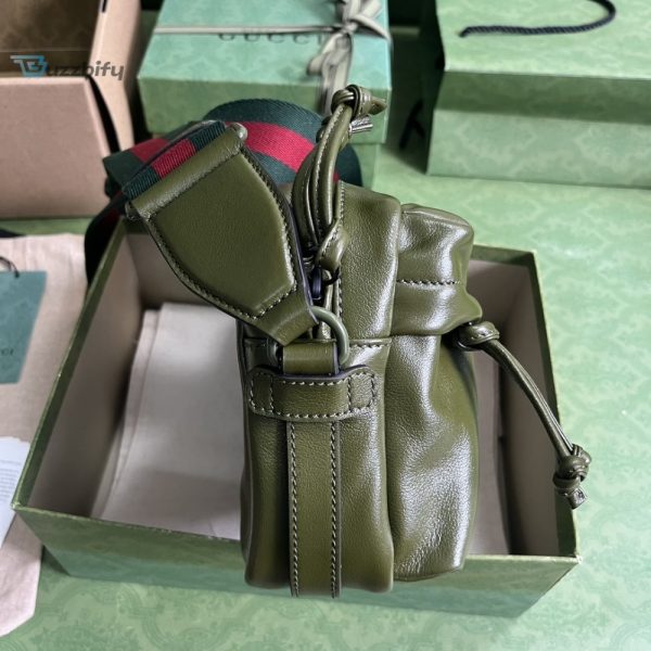 gucci shoulder tonal double g bag green khakiblack for men 233cm9 10