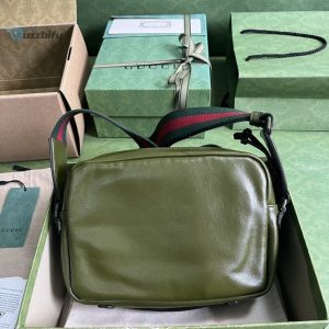 gucci shoulder tonal double g bag green khakiblack for men 233cm9 11