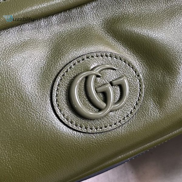 gucci shoulder tonal double g bag green khakiblack for men 233cm9 9
