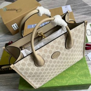 Gucci Small Tote Bag With Interlocking G Beige For Women Womens Bags 12.2In31cm Gg 659983 Uulbt 9683