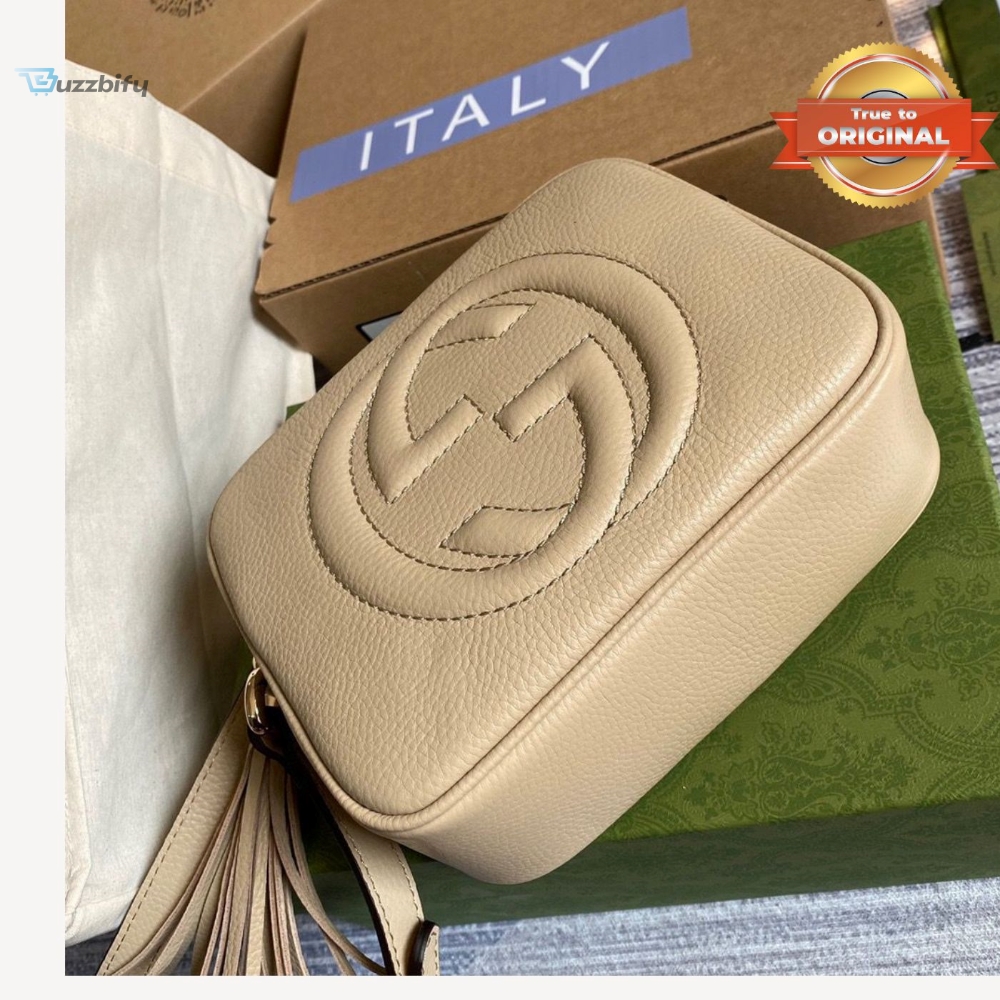 Gucci Soho Small Disco Bag Beige For Women 8In21cm Gg 308364