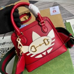 gucci x almlim adidas horsebit 1955 mini bag red for women womens bags 7 1