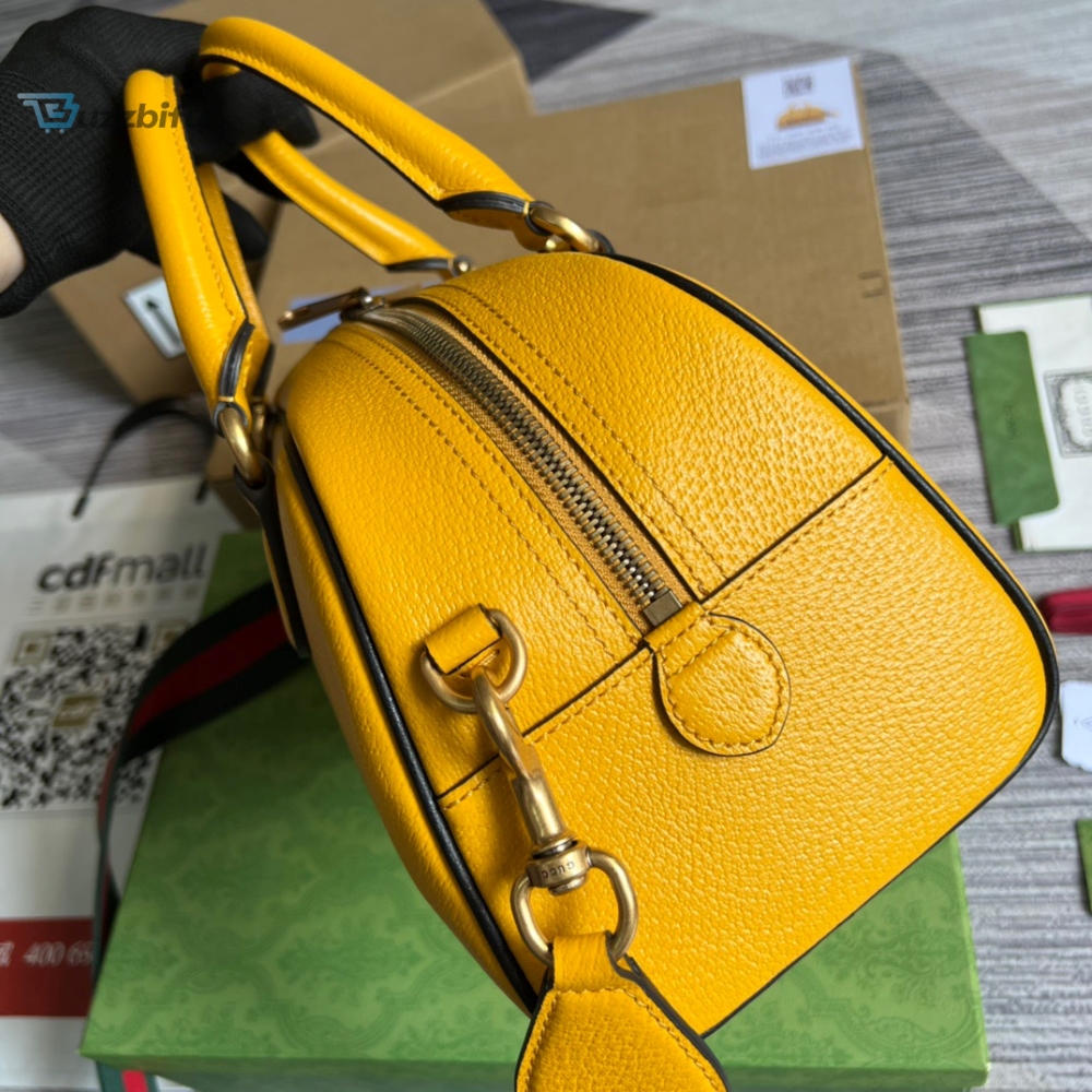 Gucci x grow Adidas Mini Duffle Bag Yellow For Women, Women’s Bags 12.4in/32cm GG 
