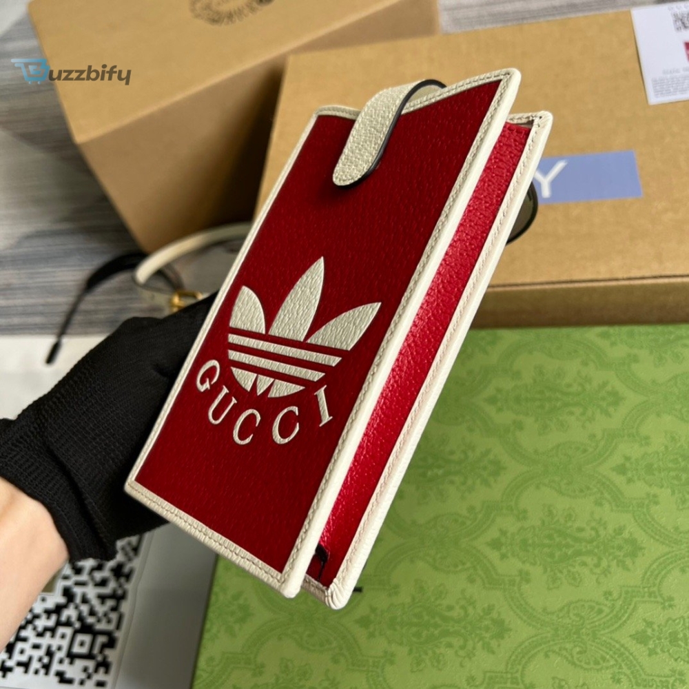 Gucci x Adidas Phone Case Red For Women, Women’s Bags 7.3in/18cm GG 702203 UZ3BT 6484 