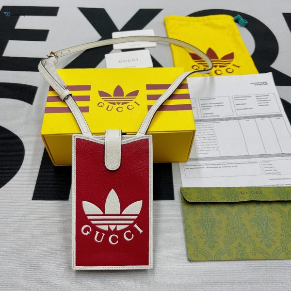 gucci x adidas spzl phone case red for women womens bags 7 9