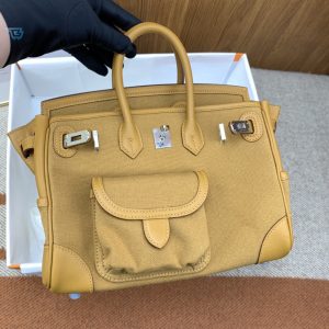 hermes birkin cargo 25 beige silver toned hardware bag for women womens handbags shoulder bags 9