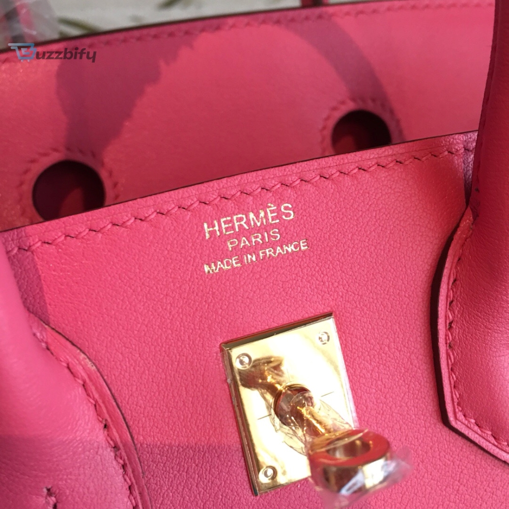Hermes paris Birkin Dark Pink For Women Gold Toned Hardware 9.8in/25cm 
