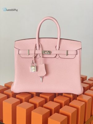 Hermes Birkin Nata Swift Pink For Women Silver Toned Hardware 10In25cm