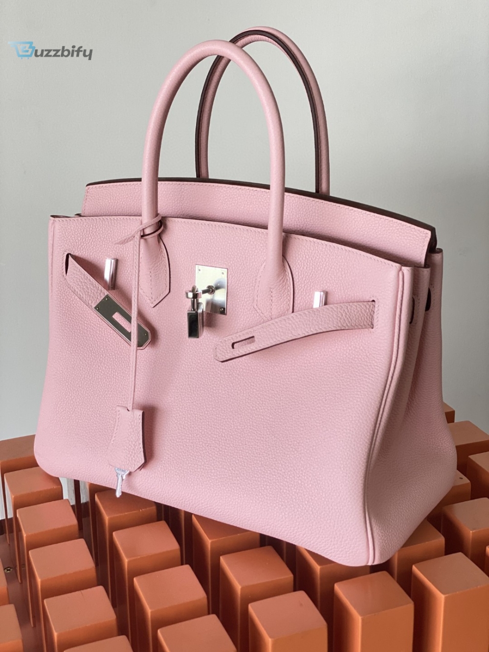 Hermes Horse Birkin Nata Swift Pink For Women Silver Toned Hardware 11.8in/30cm 