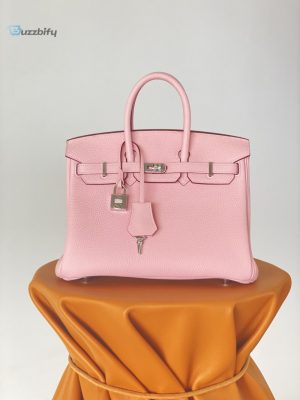 Hermes Birkin Nata Swift Pink For Women Silver Toned Hardware 10In25cm