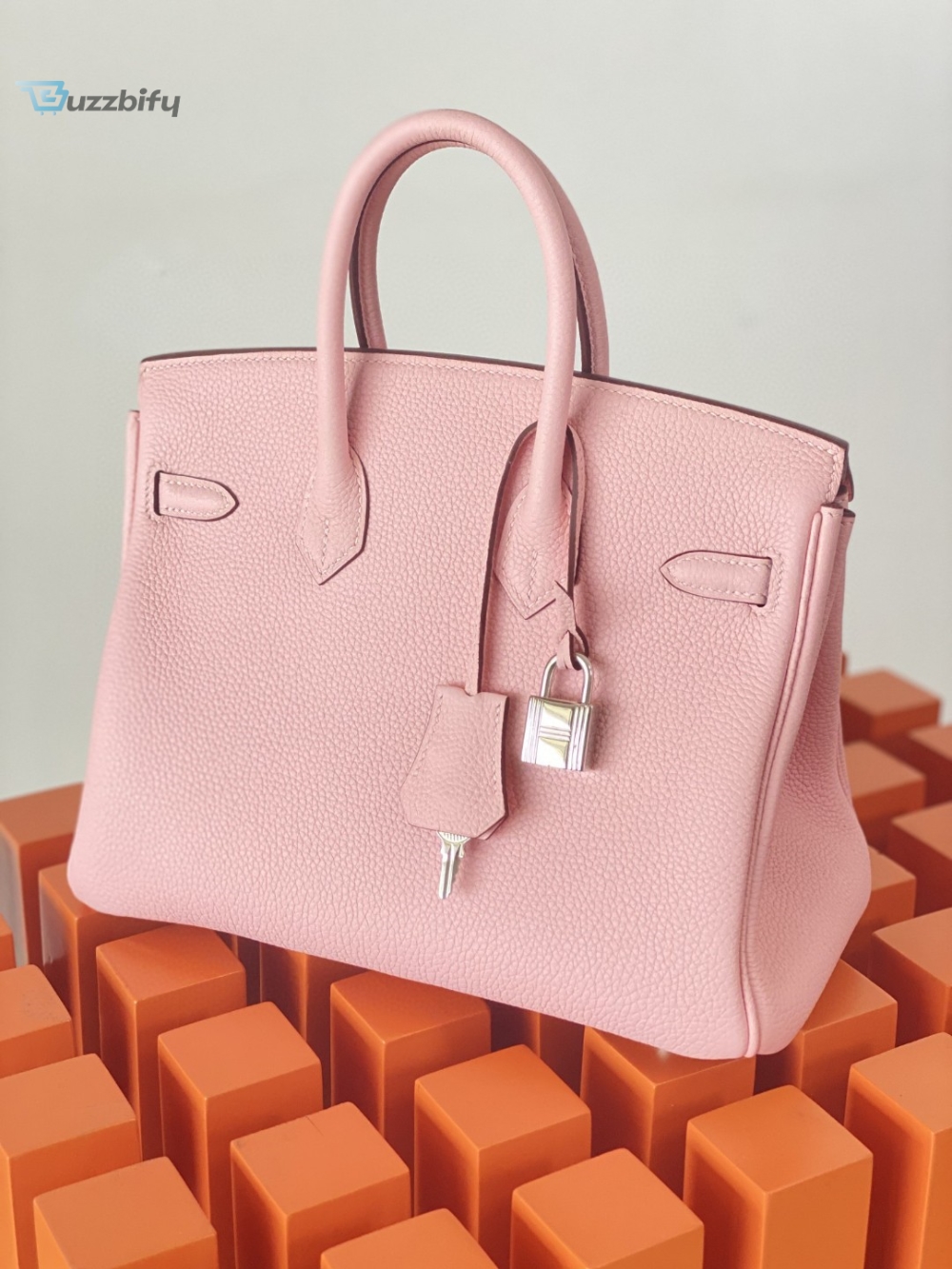 Hermes Birkin Nata Swift Pink For Women Silver Toned Hardware 10in/25cm 