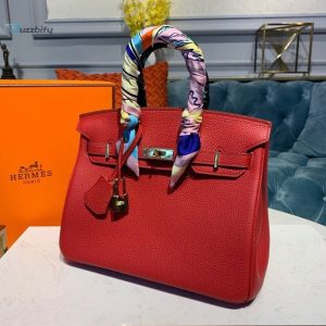hermes birkin red semi handstitched with gold toned hardware for women 30cm11 14