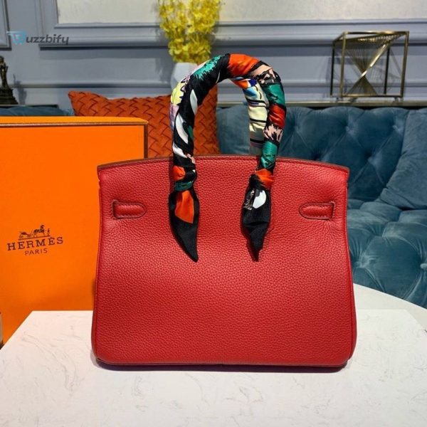 hermes birkin red semi handstitched with gold toned hardware for women 30cm11 8
