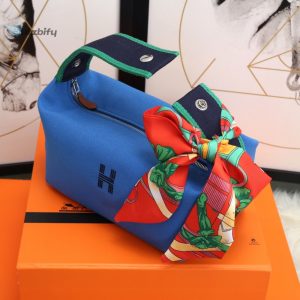 Hermes Bride A Brac Case Blue Bag For Women Womens Handbags Shoulder Bags 9.8In25cm