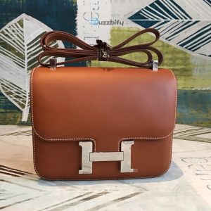 hermes constance 24 swift brown for women silver toned hardware womens handbags shoulder bags 9