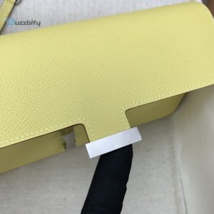 Hermes cuero Constance Long Togo Wallet Yellow Silver Toned Hardware Bag For Women Womens Handbags Shoulder Bags 8.1In21cm