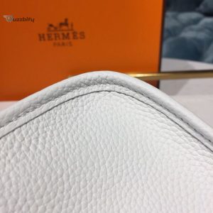 hermes evelyne ii tpm bag white for women silver toned hardware 7 1