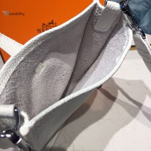 Hermes Evelyne Ii Tpm Bag White For Women Silver Toned Hardware 7.9In20cm