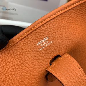 Hermes Evelyne Iii 29 Bag Orange With Silvertoned Hardware For Women Womens Shoulder And Crossbody Bags 11.4In29cm H056277cc9j