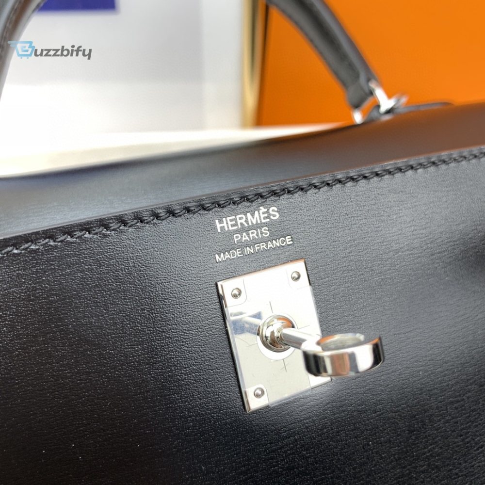 Hermes cuero Kelly 25 Swift Black Bag For Women, Women’s Handbags, Shoulder Bags 10in/25cm 
