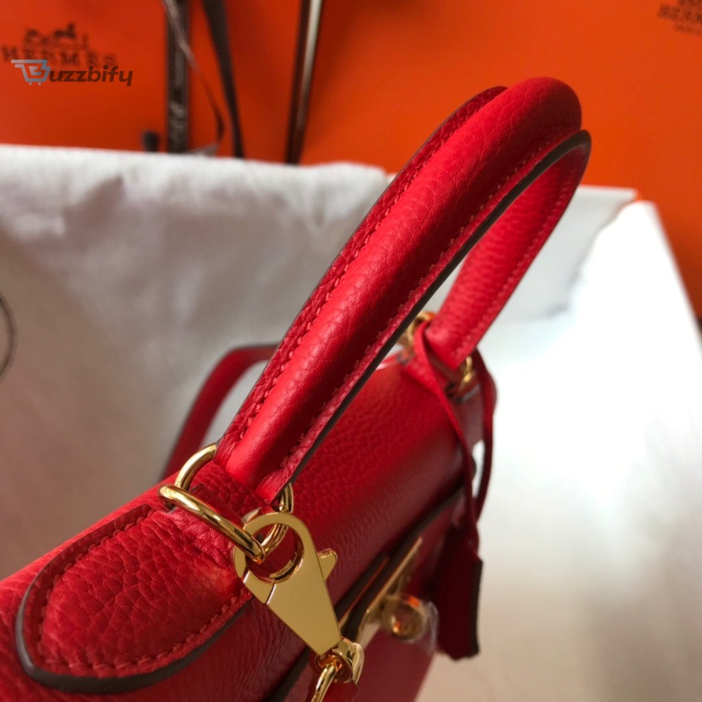 Hermes Kelly 28 Rouge Casaque Togo Bag For Women, Women’s Handbags, Shoulder Bags 11in/28cm 