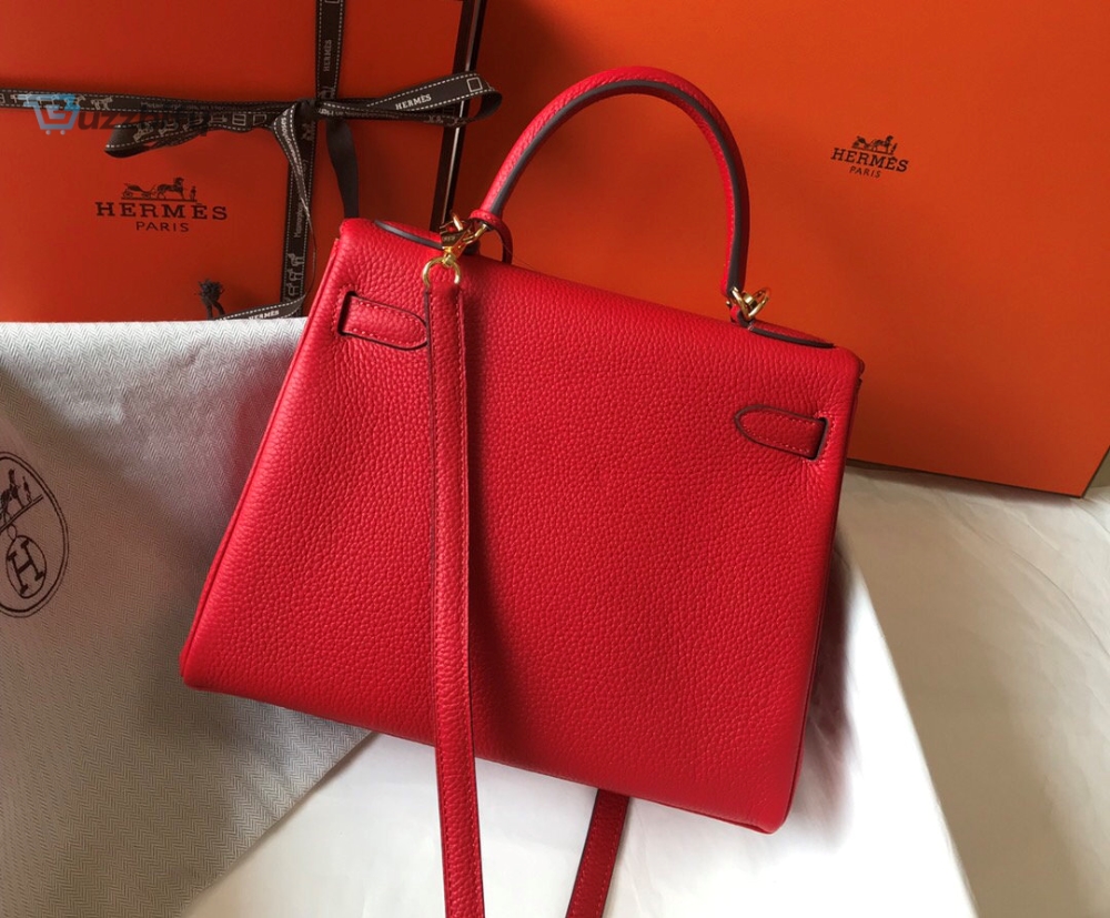 Hermes Kelly 28 Rouge Casaque Togo Bag For Women, Women’s Handbags, Shoulder Bags 11in/28cm 