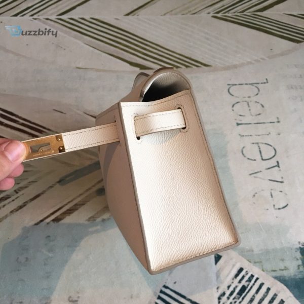 hermes about kelly pochettee white for women gold toned hardware 8 13