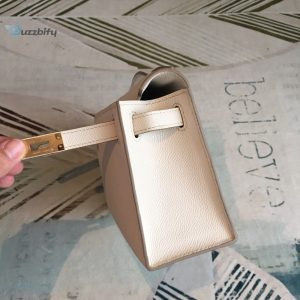 hermes about kelly pochettee white for women gold toned hardware 8 5