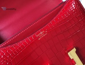 hermes mini constance bag red for women gold color hardware 7 1