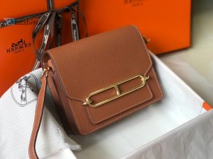 hermes mini evercolor sac roulis 19 brown for women womens handbags shoulder bags 7