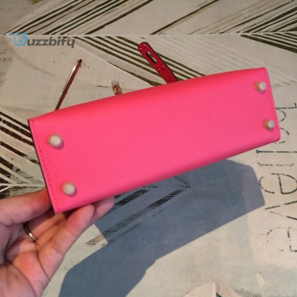 hermes Hardware mini kelly pink for women gold toned hardware 7 14