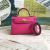 hermes about mini kelly pink for women gold toned hardware 7 16