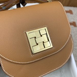 hermes mosaique 17 brown gold toned hardware bag for women womens handbags shoulder bags 6 15